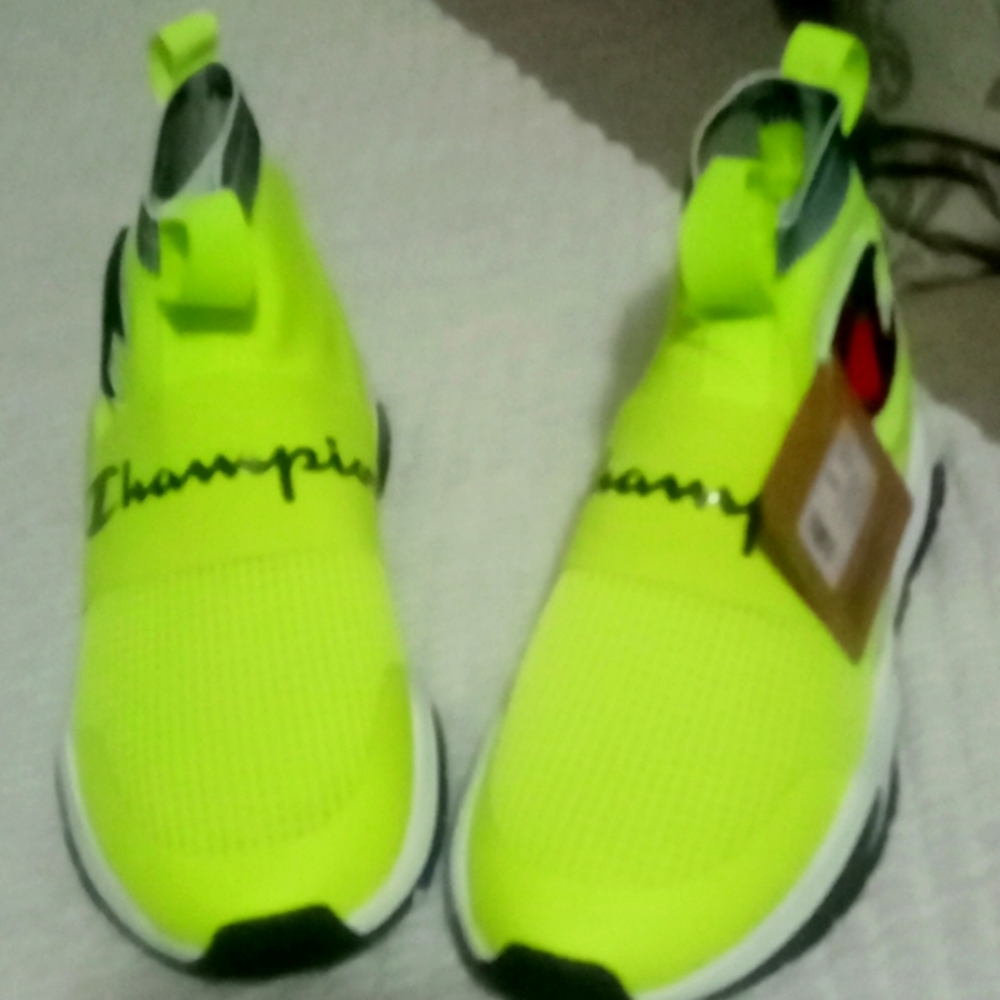 Lime green and black champions